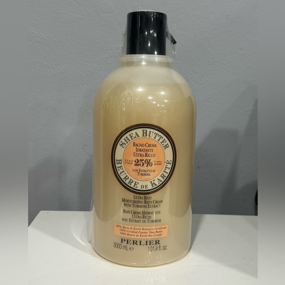 Perlier Shea Butter Bath Cream with Extract of Tuberose 101.4 fl oz